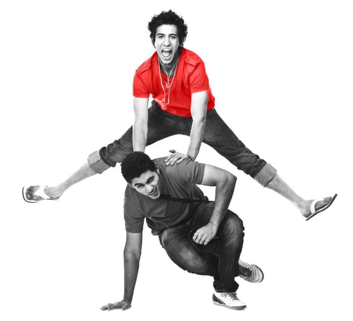 WP Creative, Design and Marketing Agency Suffolk, Pay Per Click Services, Man Jumping and Man Crouching